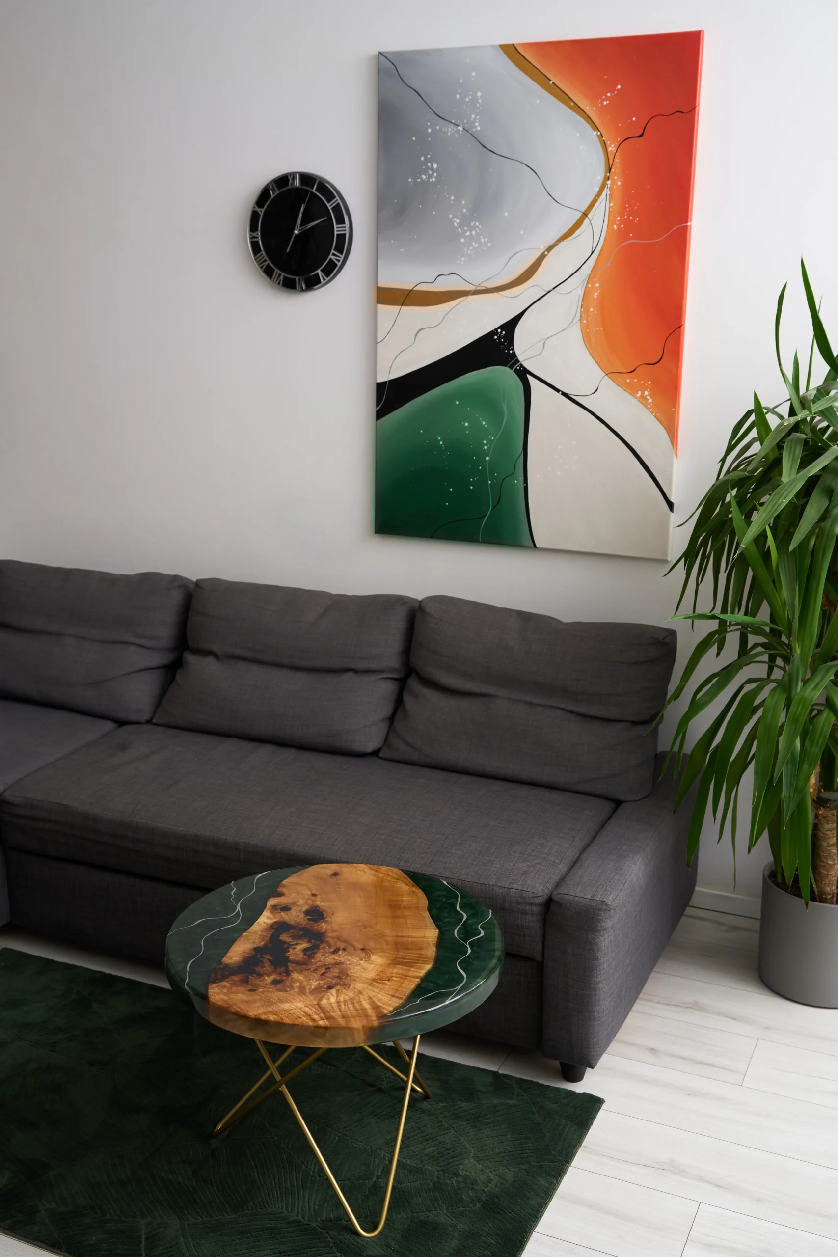 Stolik Kawowy z Żywicy i Topoli z Czeczotą - obrazek 4