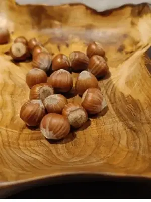 Półmis z drewna wiązu.