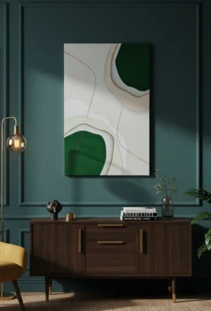 obraz abstrakcyjny zielony