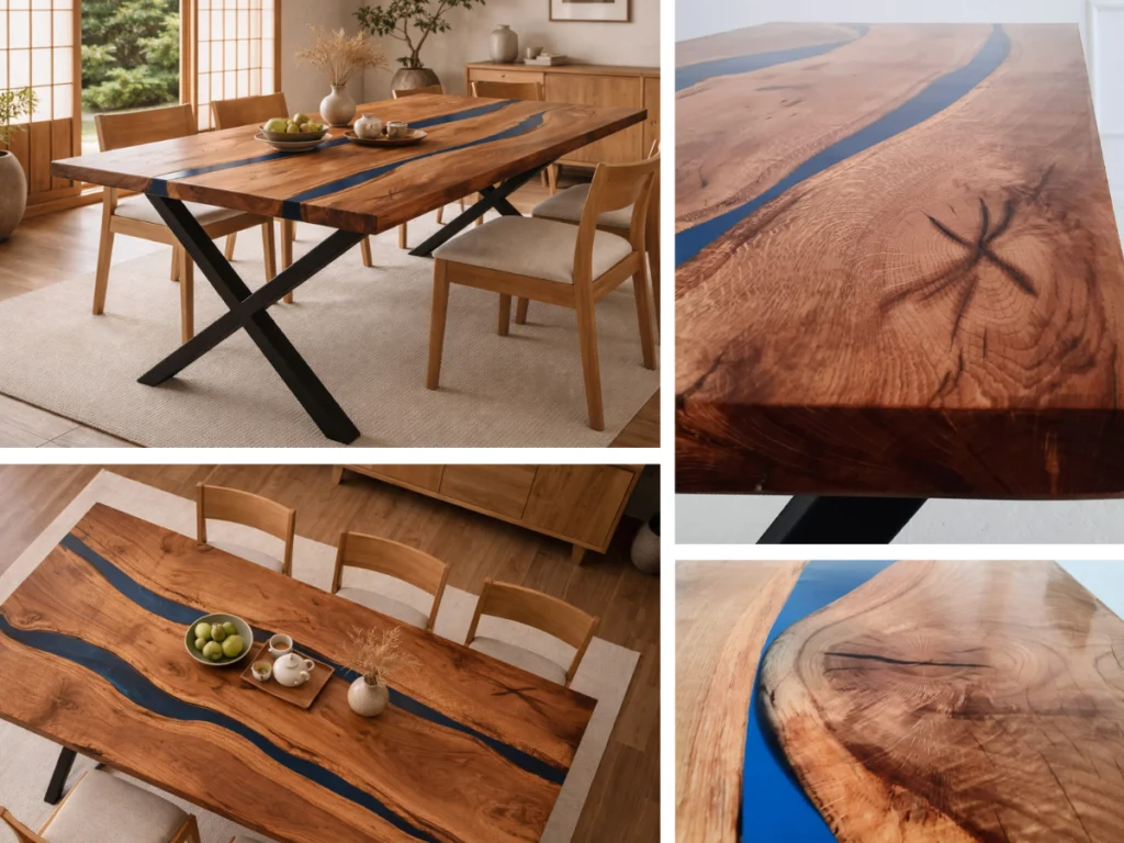 stół-dębowy-do-salonu-z-niebieska-zywicą