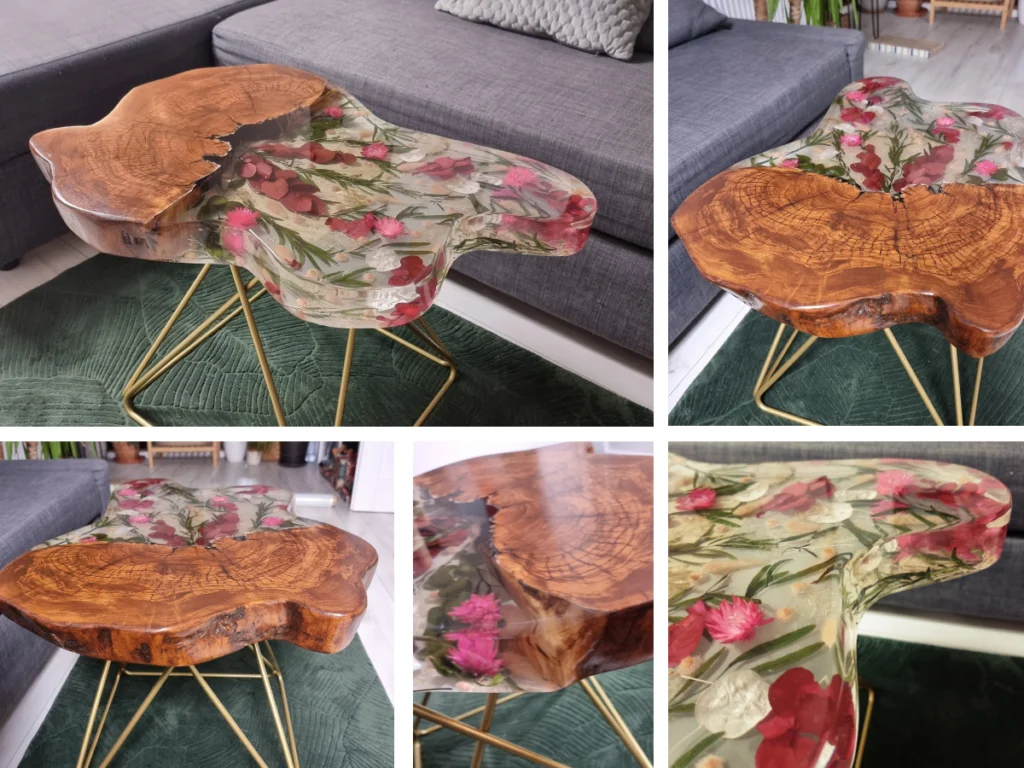 stolik-kawowy-z-drewnem-i-kwiatami