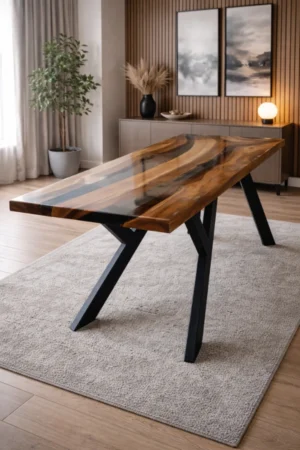 Stól do jadalni ż żywicy i drewna Warszawa